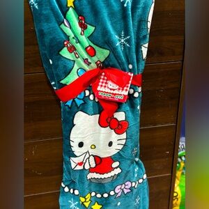 Hello kitty Christmas throw blanket